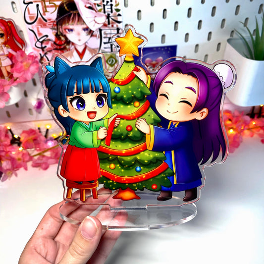 Présentoir en Acrylique Mao Mao et Jinshi Noël